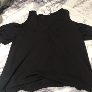 Cold shoulder criss cross blouse